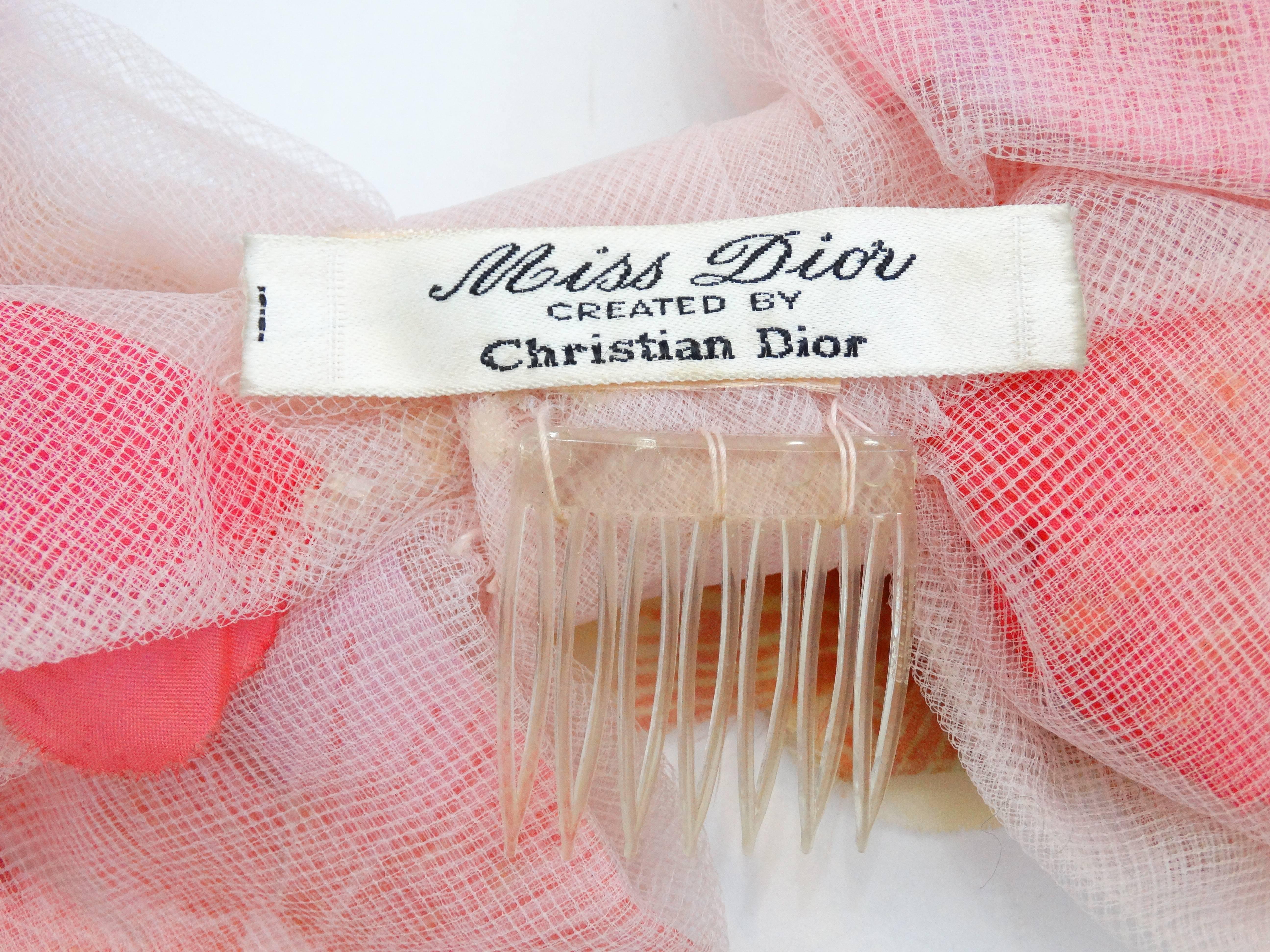 1960s J’Adore Miss Dior Floral Headpiece  2