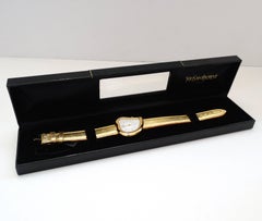 Yves Saint Laurent Heart Shaped Gold Watch, 1980s