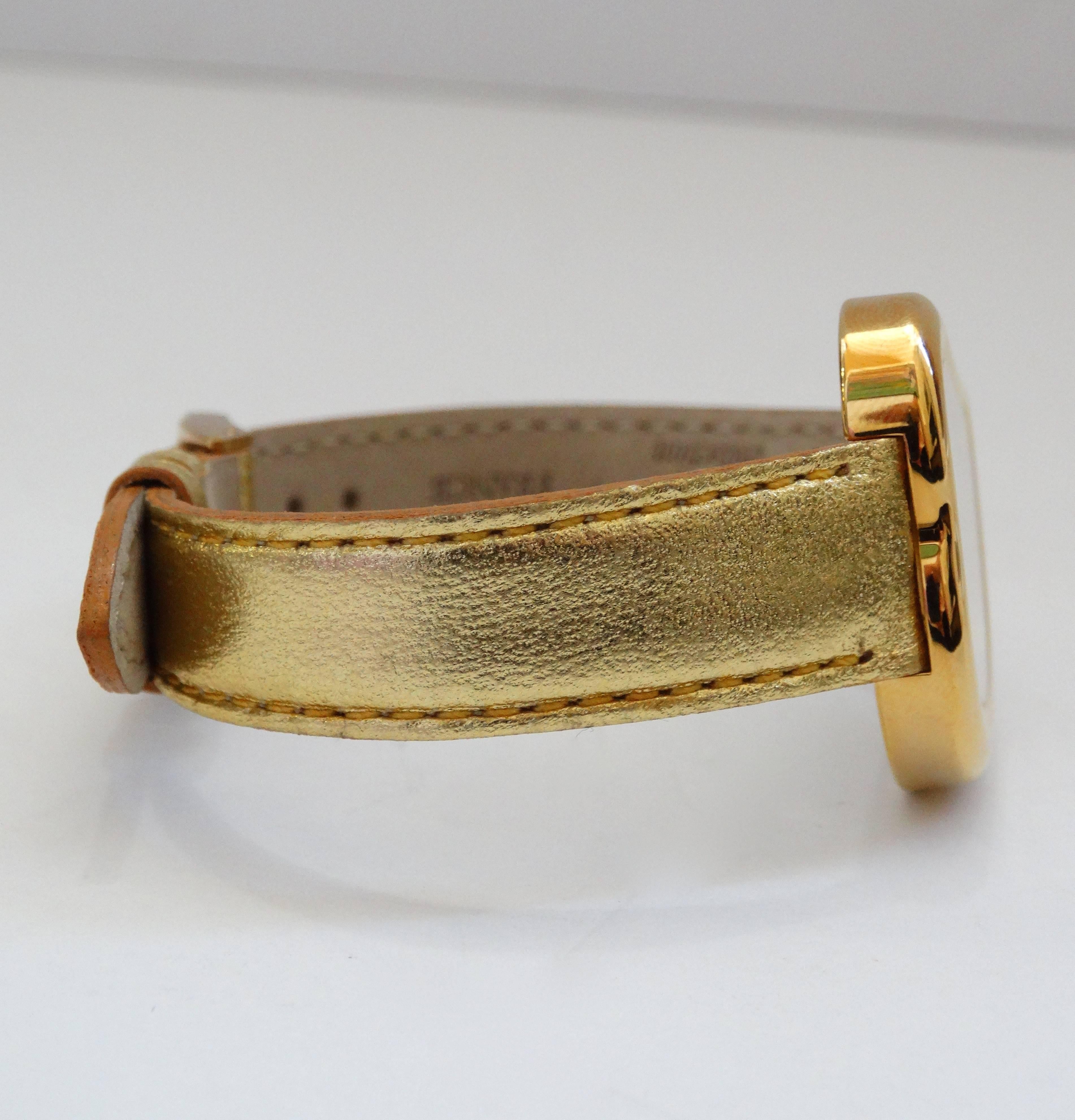 Yves Saint Laurent Heart Shaped Gold Watch, 1980s   2