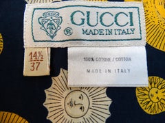 Gucci Sun Printed Cotton Button Up, 1980s