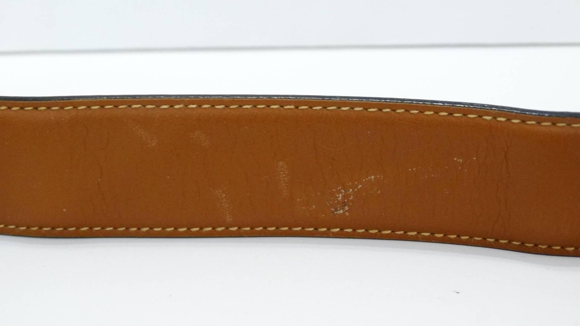 1980s Gucci Marmont Reversible Black & Tan Leather Belt 9