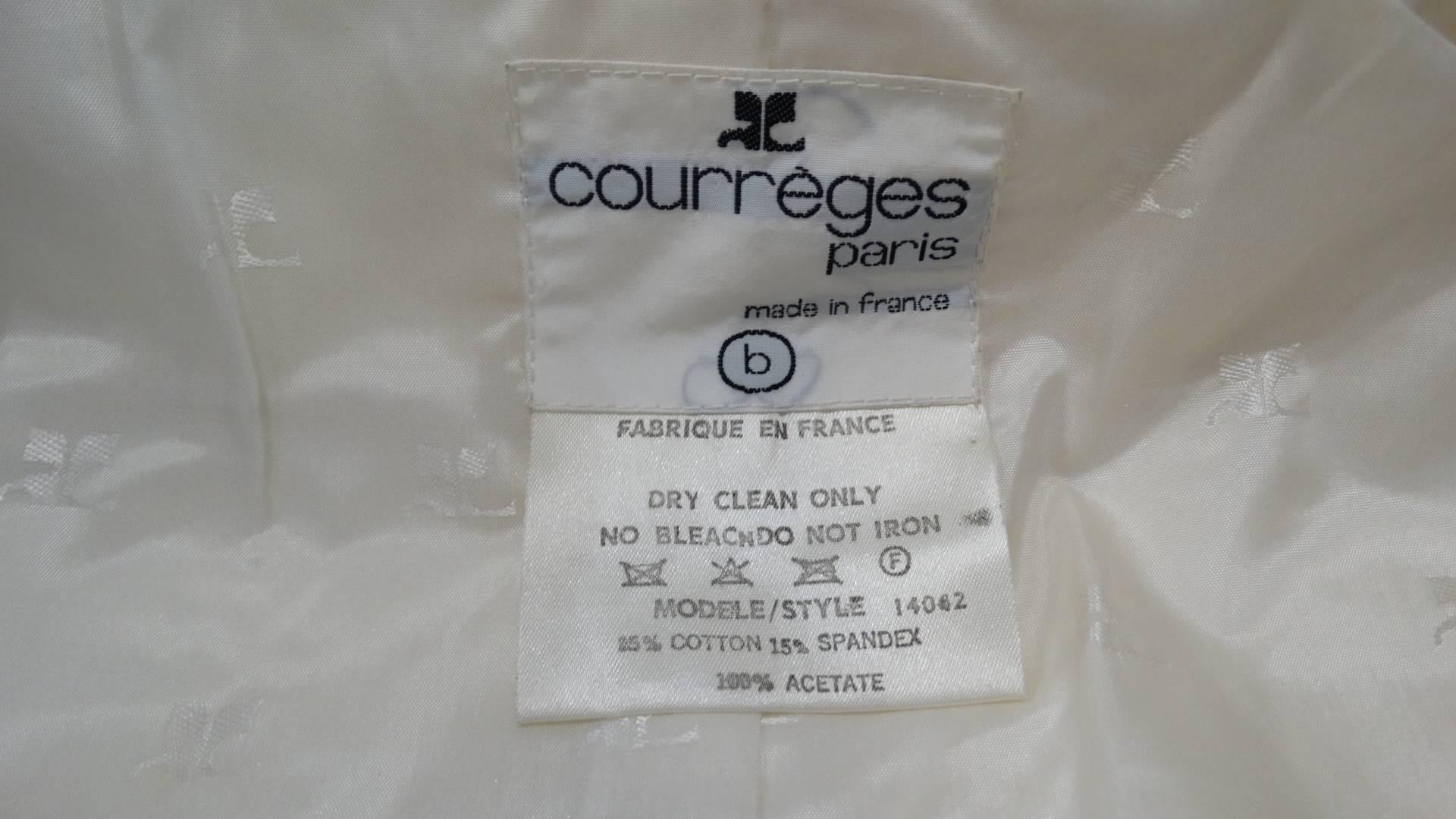 1970s Courreges Monochromatic White Vinyl Jacket  9