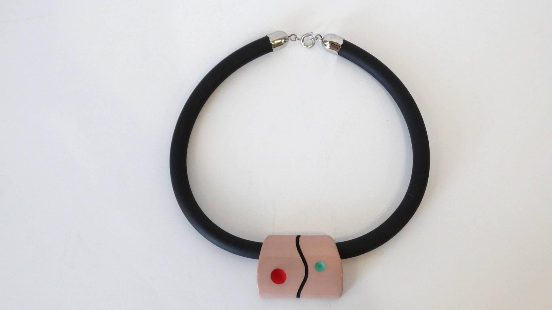 Collier ras du cou Guillemette L'Hoir Art Minimaliste des années 1970 5