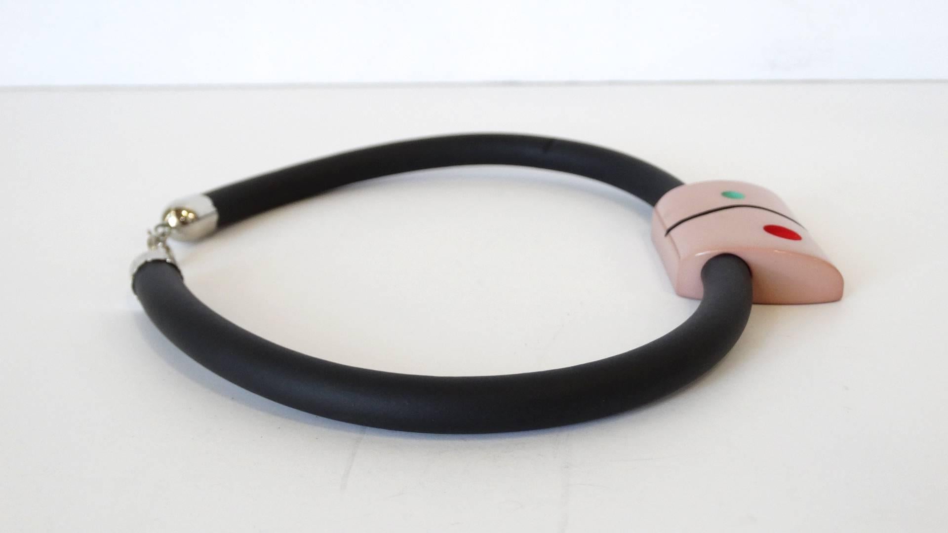 Collier ras du cou Guillemette L'Hoir Art Minimaliste des années 1970 1