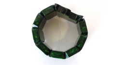 Marie Christine Pavone Green Marbled Cat Bakelite Bracelet
