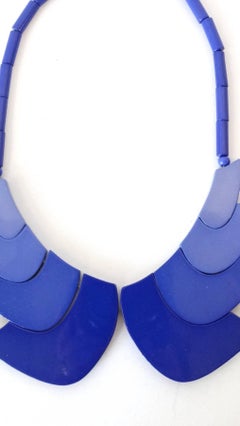1970s Guillemette L’Hoir Paris Galalith Collar Necklace