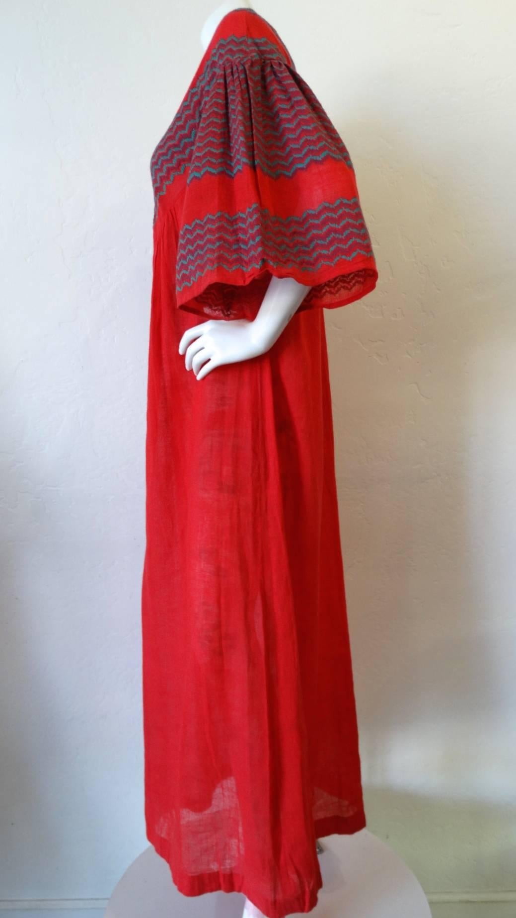 red chevron dress