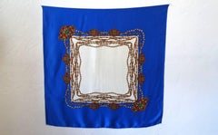 Chanel CC Monogram Bejeweled Silk Scarf,  1980s