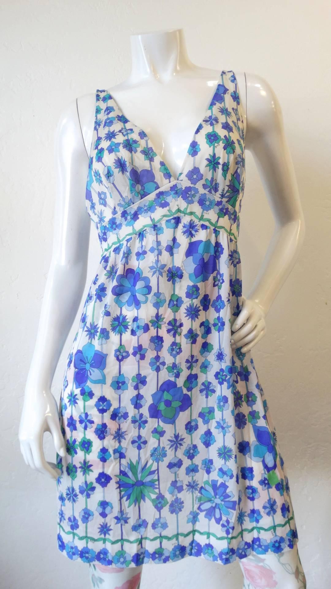 1960's Emilio Pucci for Formfit Rodgers Floral Mod Slip Dress 2