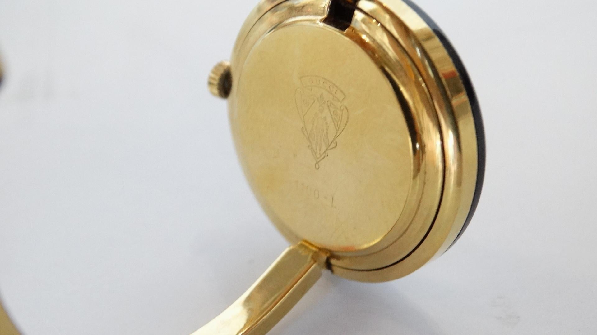 1980s Gucci Bangle Wrist Watch & Bezel Set 1