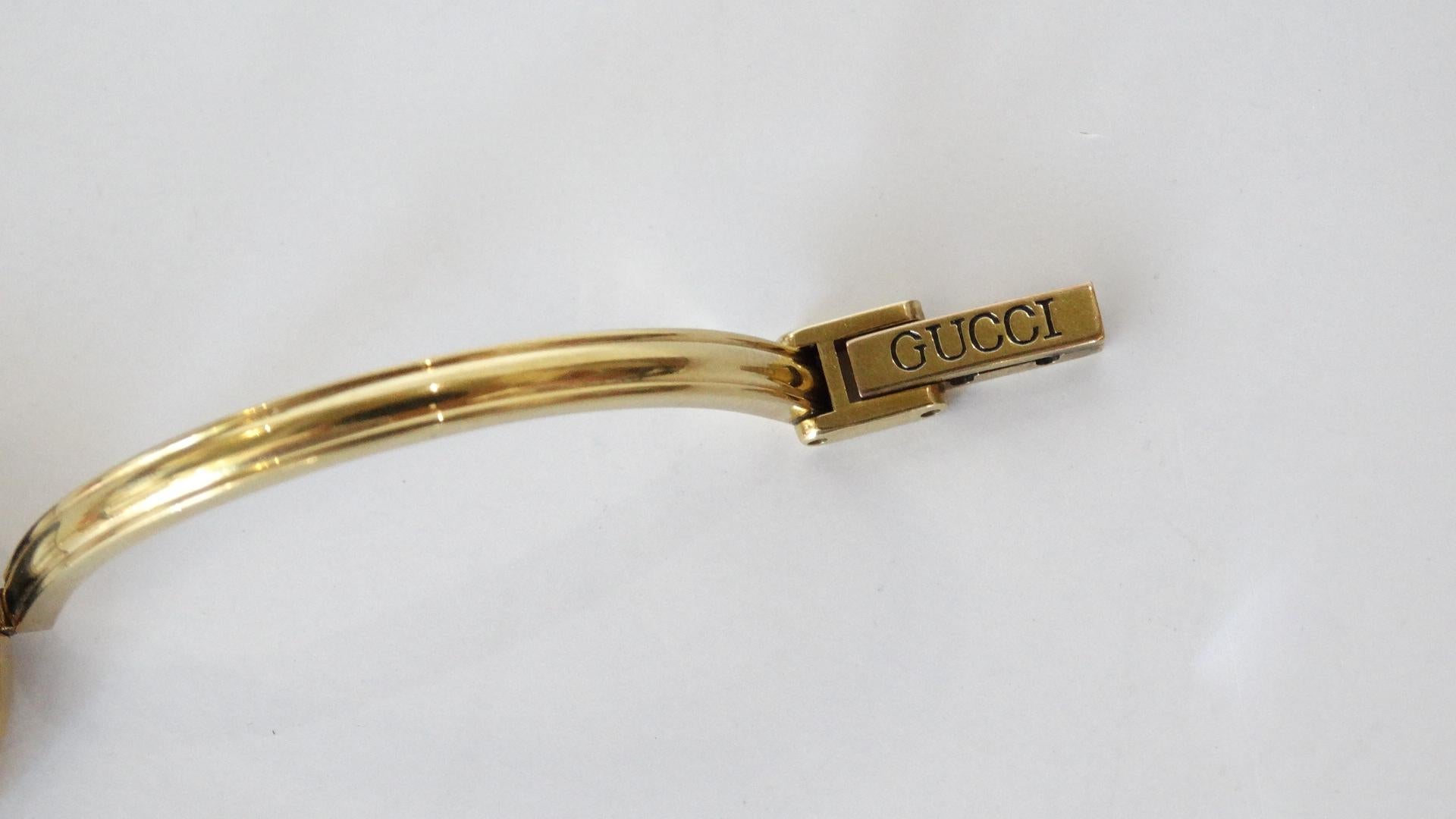 1980s Gucci Bangle Wrist Watch & Bezel Set 2