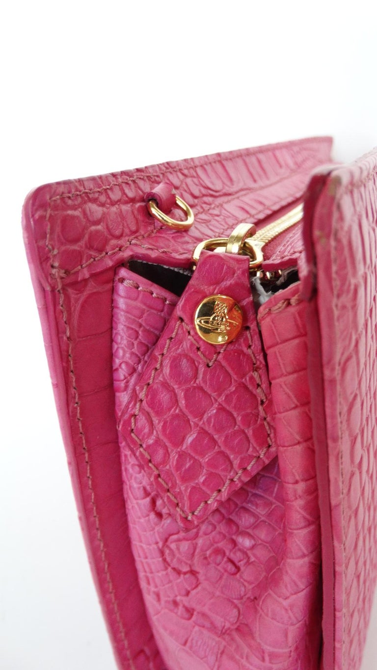 Vivienne Westwood Classic Pink Orb Clutch Bag For Sale at 1stDibs