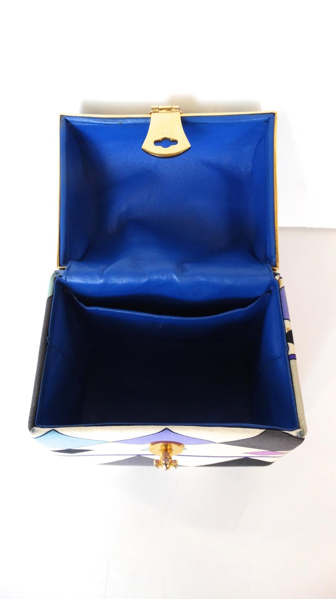 Pucci Mod Printed Silk Box Bag, 1960s In Good Condition In Scottsdale, AZ