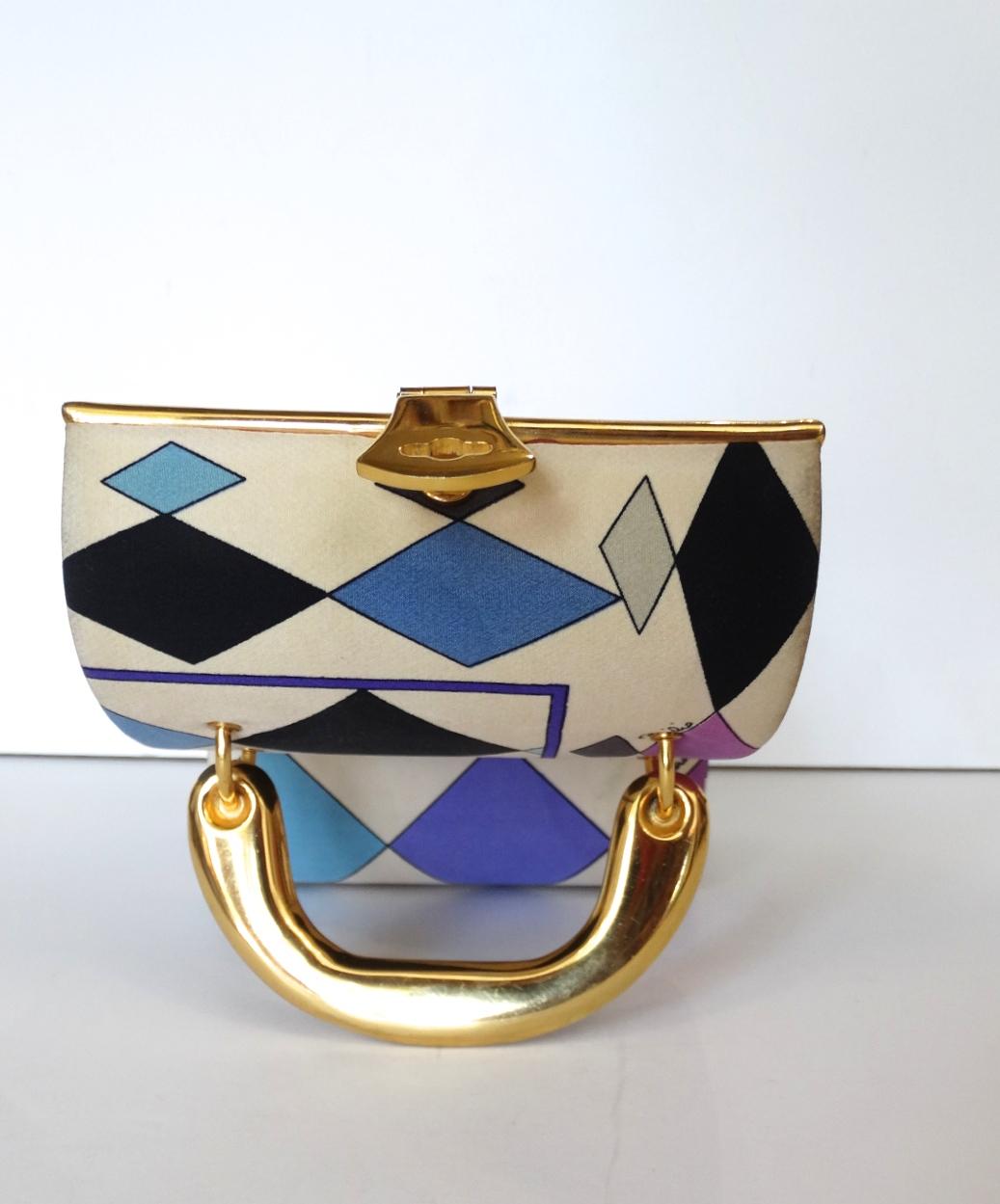 Pucci Mod Printed Silk Box Bag, 1960s 1