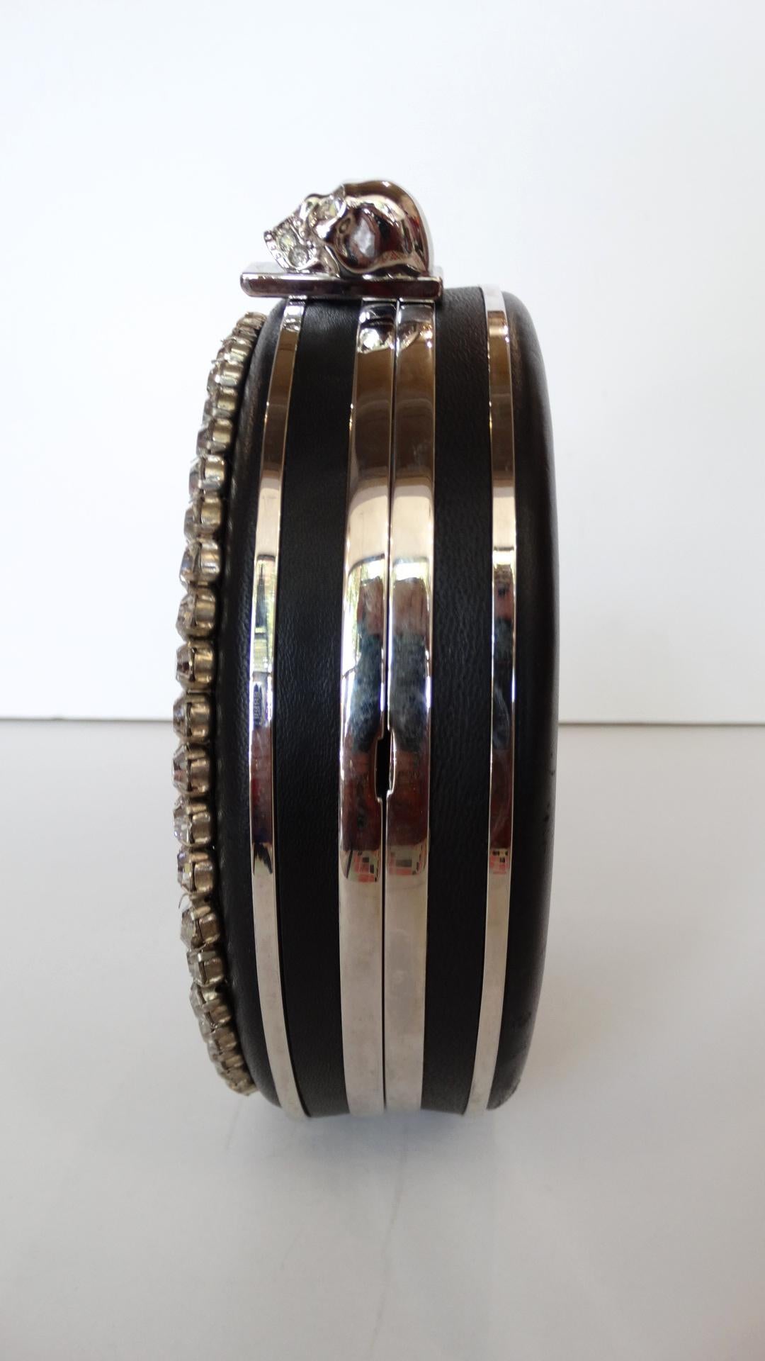 Alexander McQueen Embellished Rhinestone Clock Clutch 3