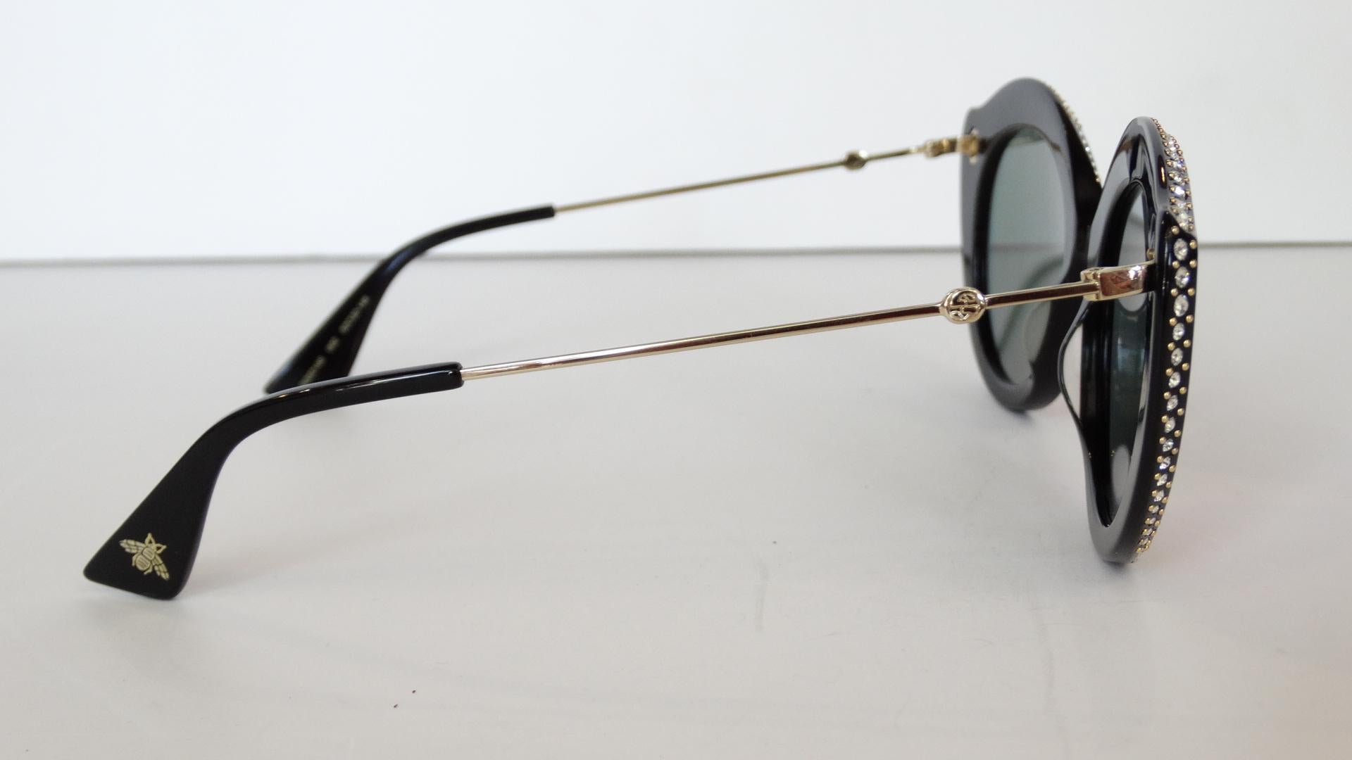 Gucci Rhinestone Cat Eye Color Shifting Sunglasses 1