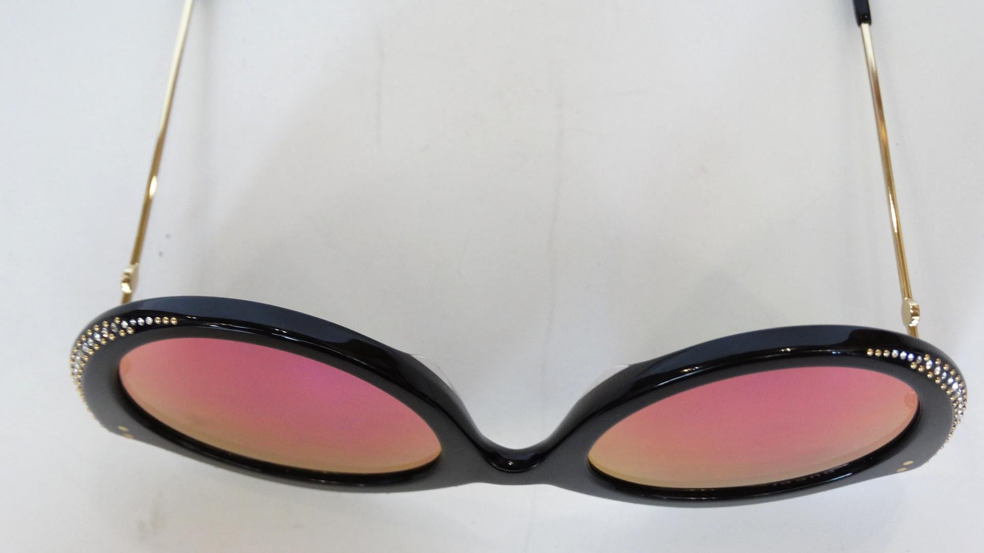 Gucci Rhinestone Cat Eye Color Shifting Sunglasses 6