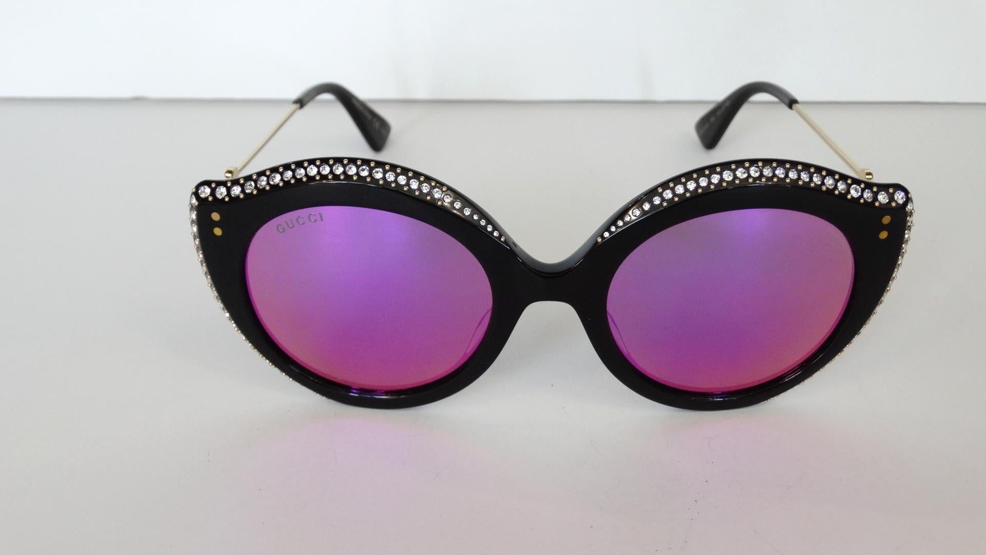 gucci pink rhinestone sunglasses