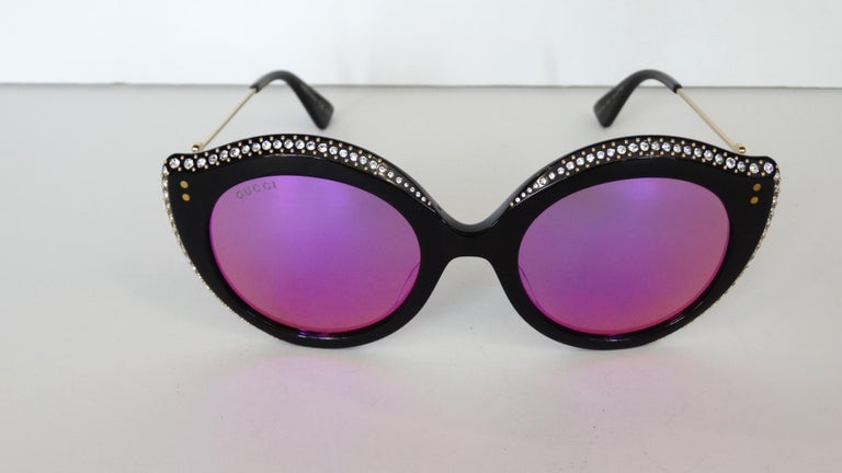 Gucci Rhinestone Cat Eye Color Shifting Sunglasses at 1stDibs | gucci ...