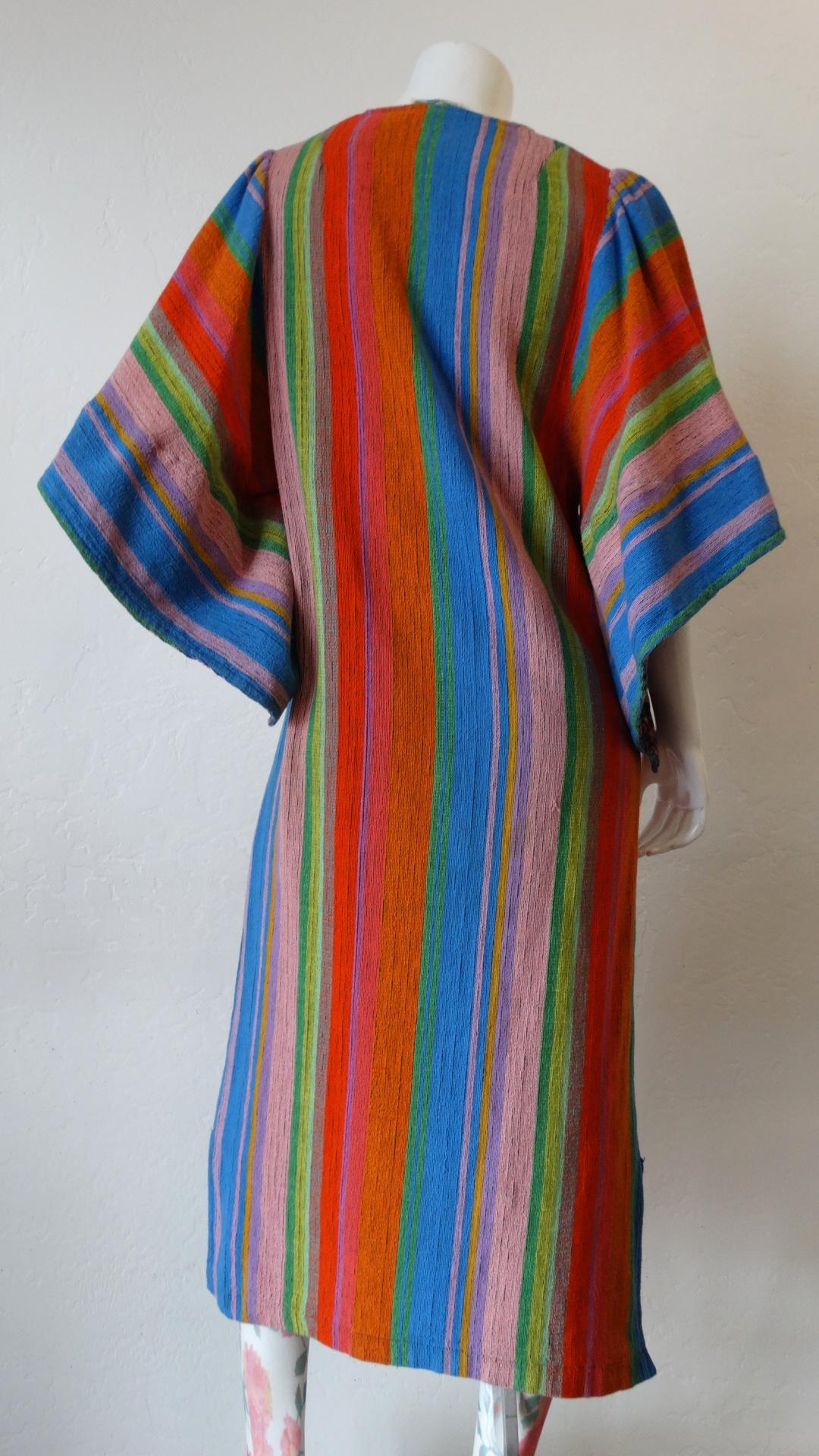 1970s Rikma Angel Sleeve Striped Dress 3