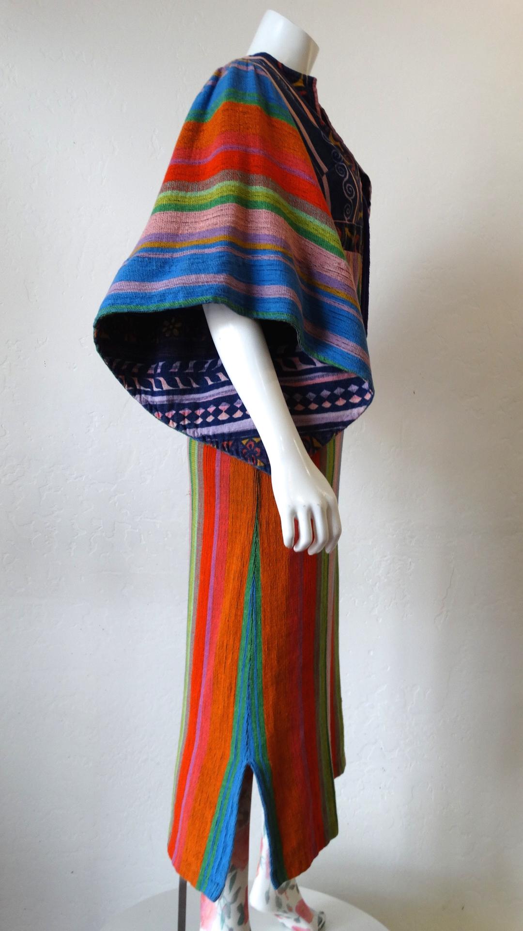 1970s Rikma Angel Sleeve Striped Dress 5