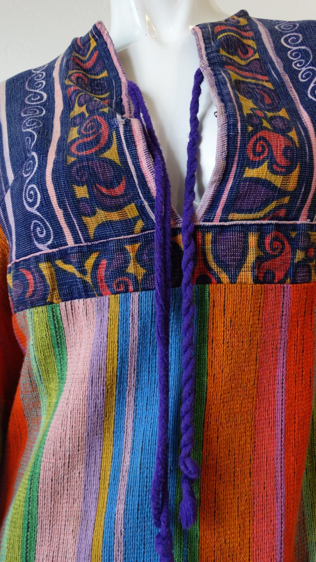1970s Rikma Angel Sleeve Striped Dress 8