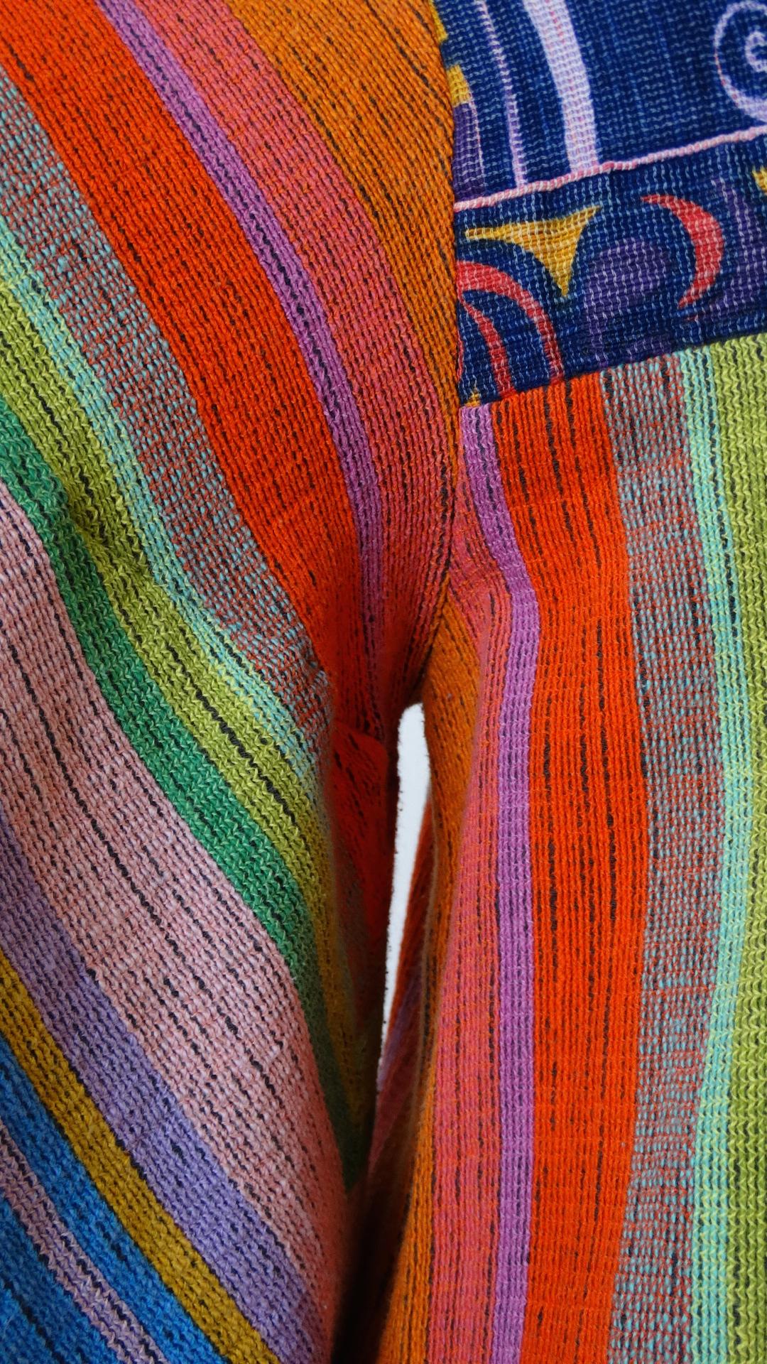 1970s Rikma Angel Sleeve Striped Dress 6