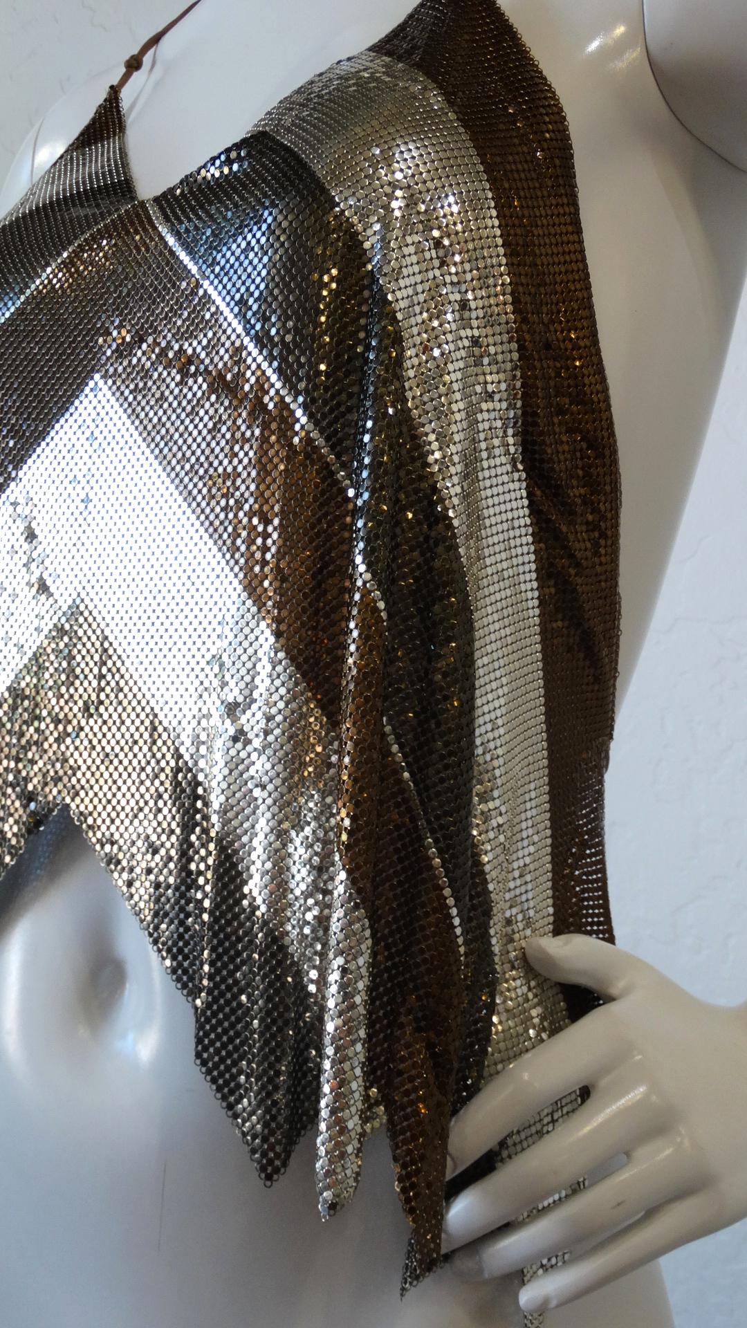 Women's Whiting & Davis Mesh Backless Halter Top circa 1980s