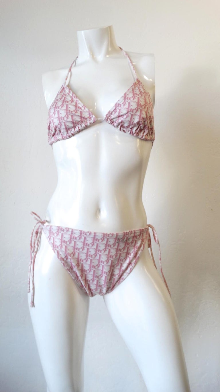 Christian Dior Pink Monogram String Bikini, 1990s at 1stDibs dior monogram bikini, dior pink