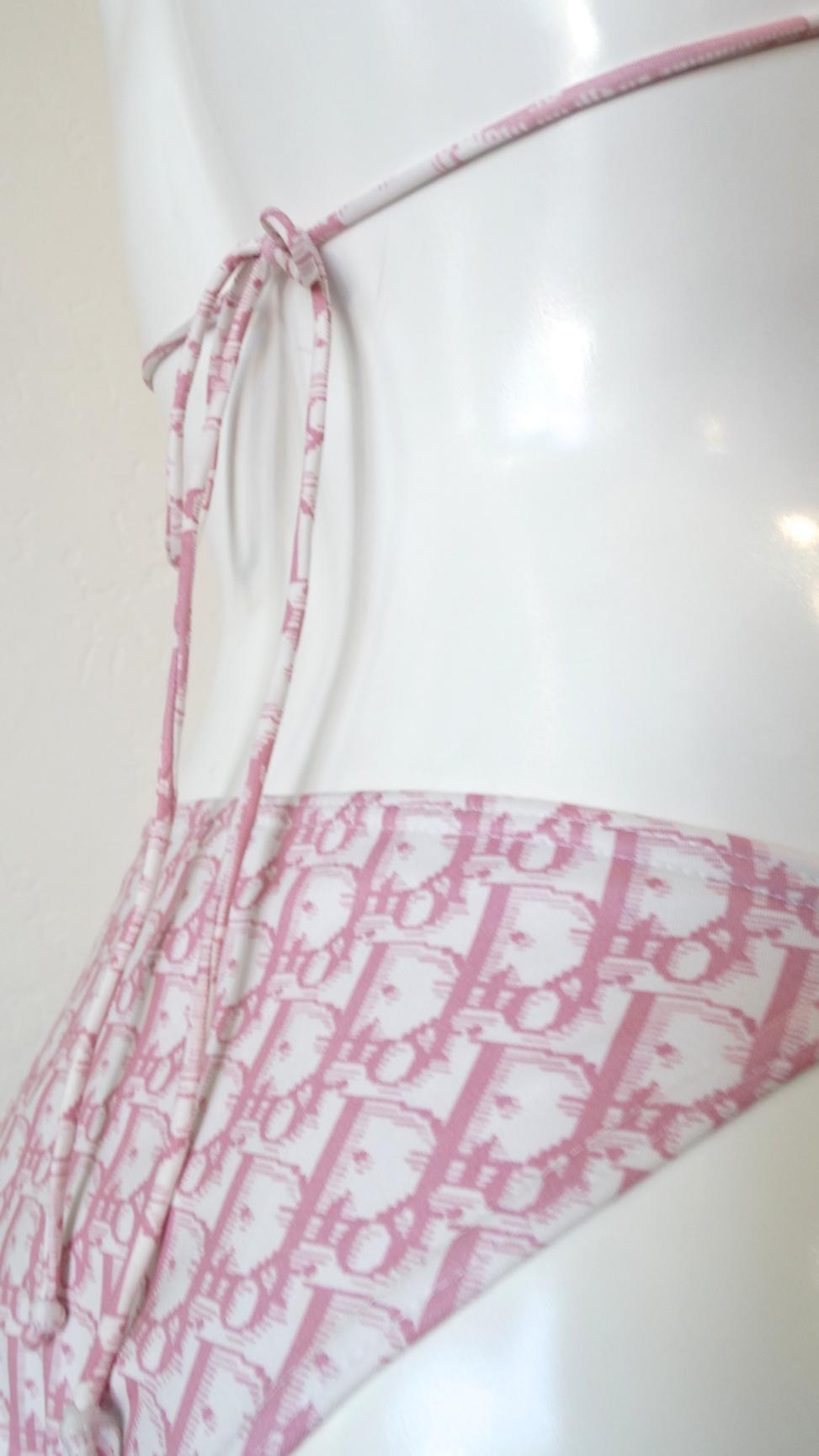 Christian Dior Pink Monogram String Bikini, 1990s  5