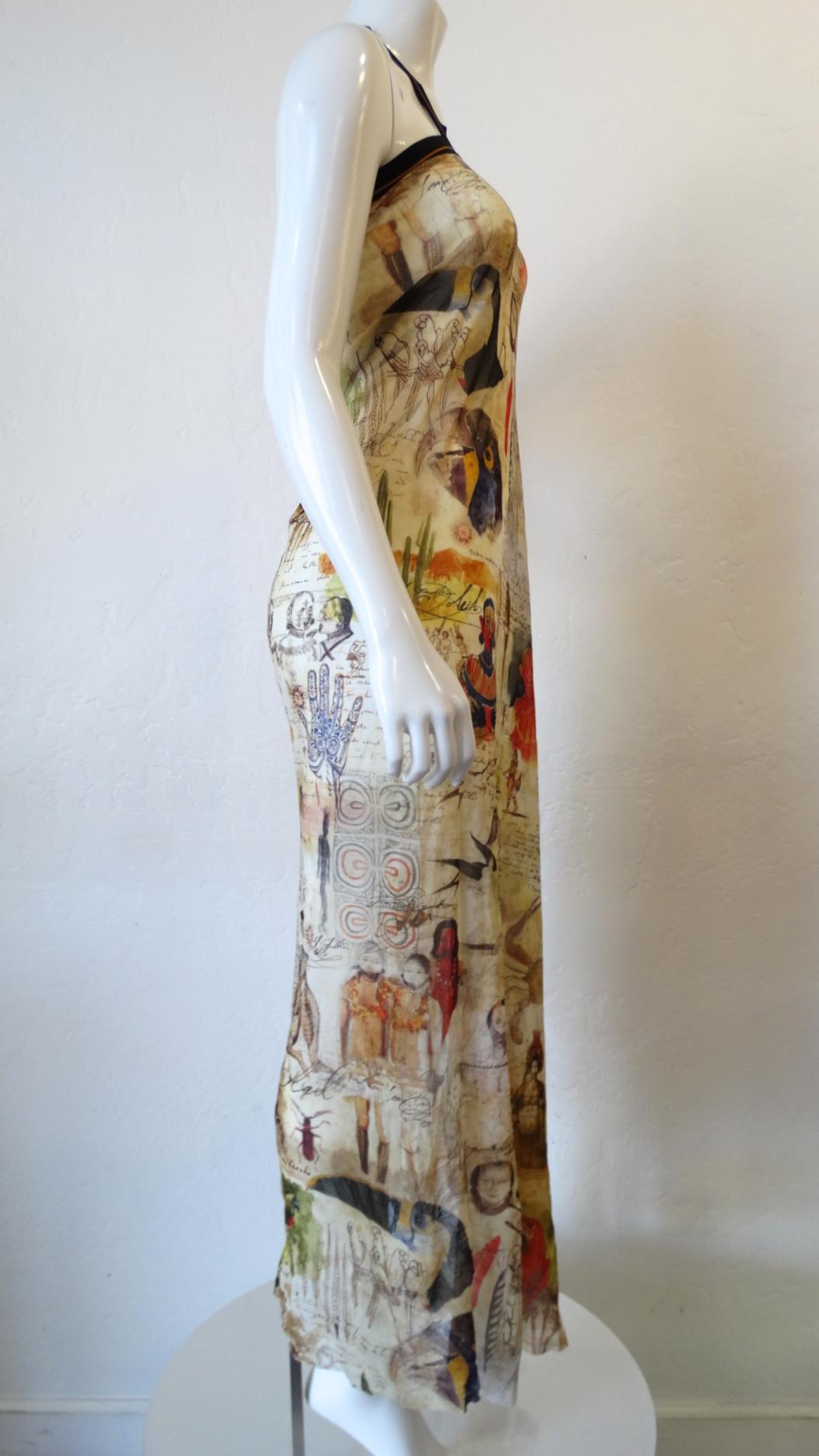 1990s Jean Paul Gaultier Soleil Mesh One Shoulder Dress  2