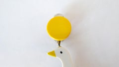 1970s Guillemette L'Hoir Paris Duck Galalith Earrings