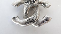 Chanel Black and Crystal Rhinestone CC Earrings