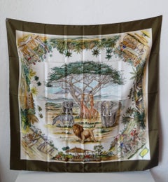 Rare Gucci Sahara Animal Printed Silk Scarf