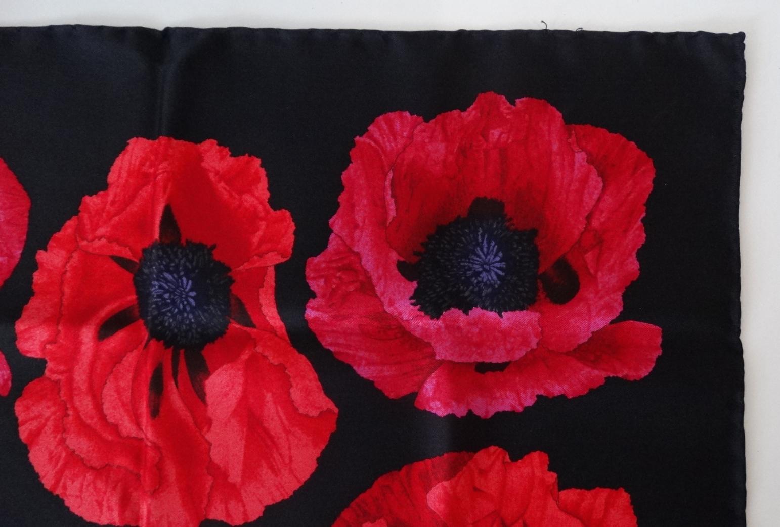 silk poppy scarf
