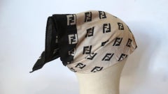 2000s Fendi Zucca Print Cotton Scarf