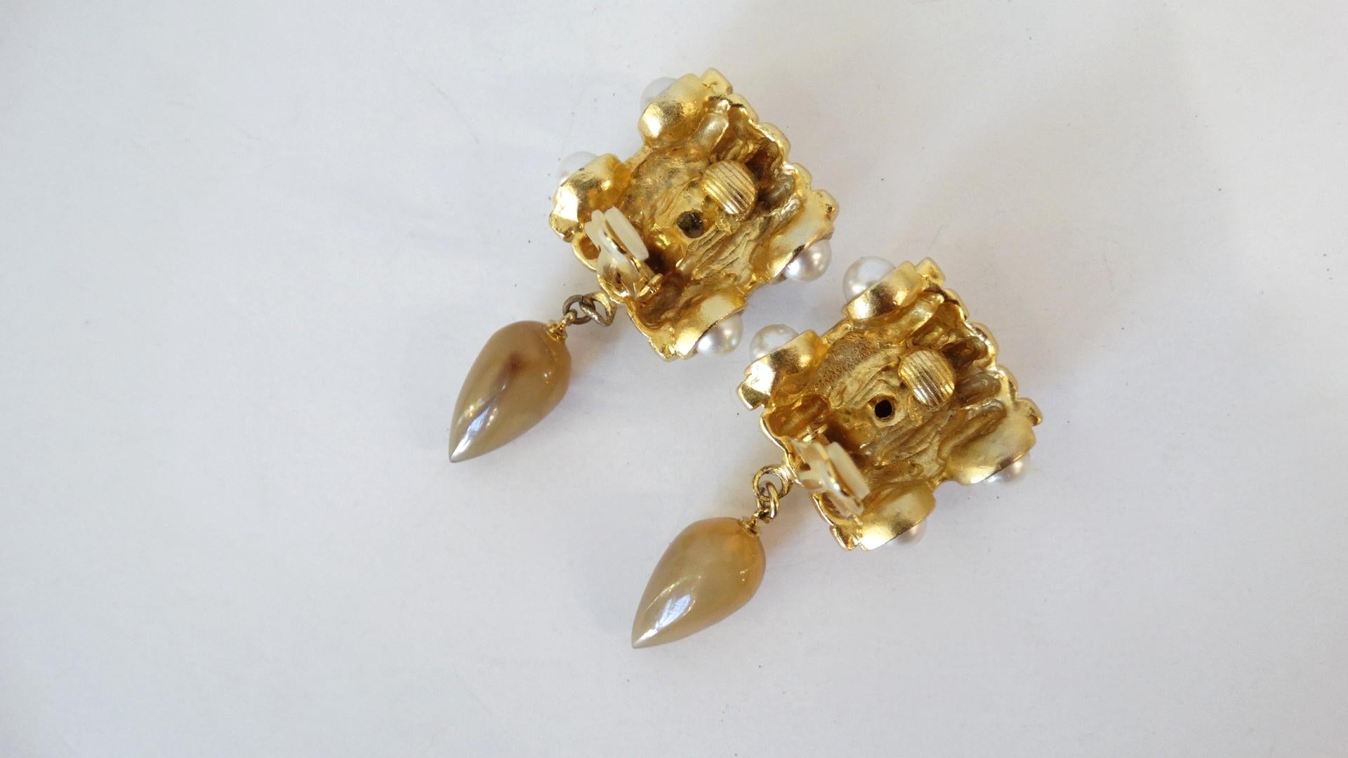 amber crystal earrings