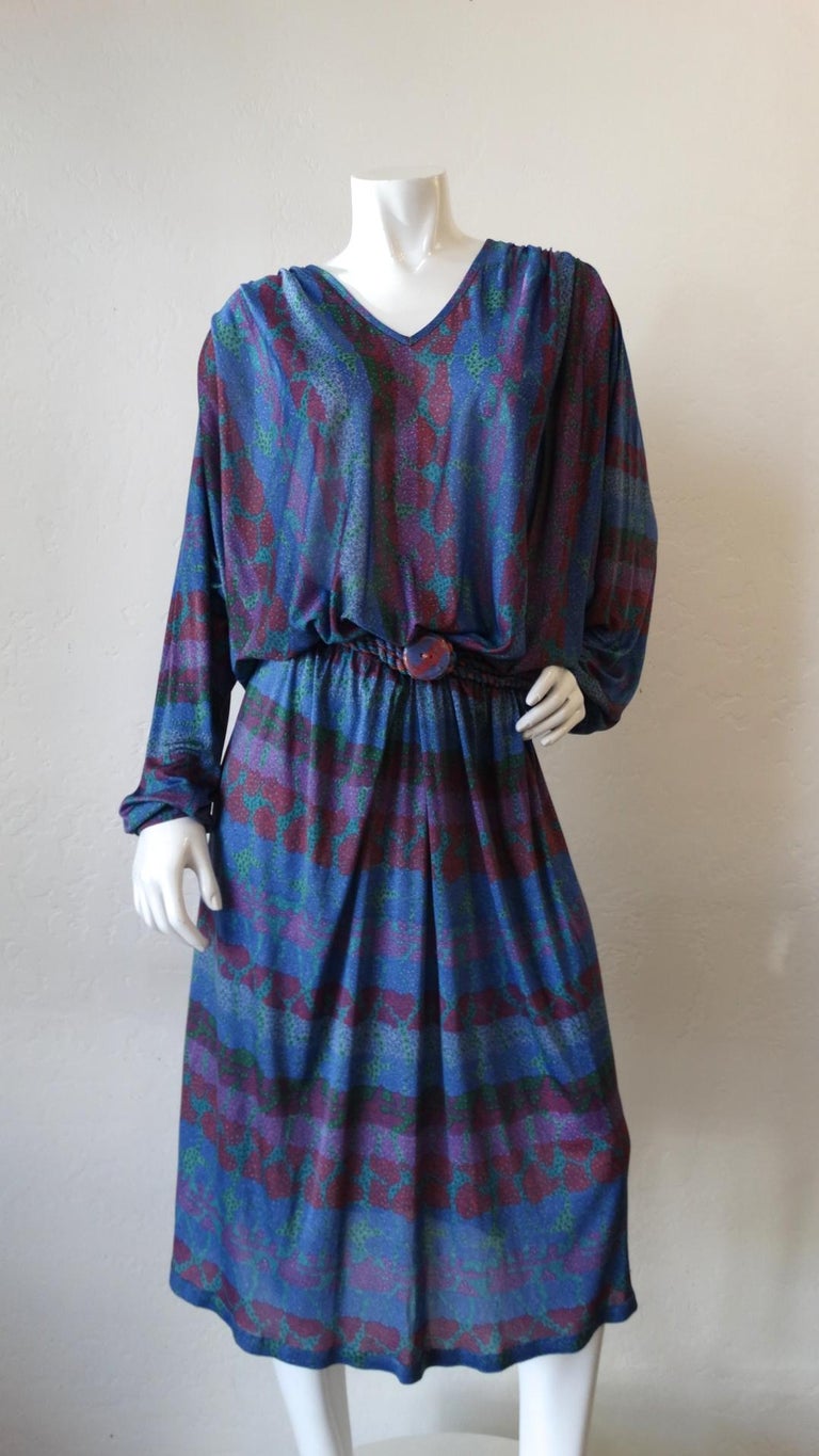 1970s Missoni Silk Abstract Dress For Sale at 1stDibs