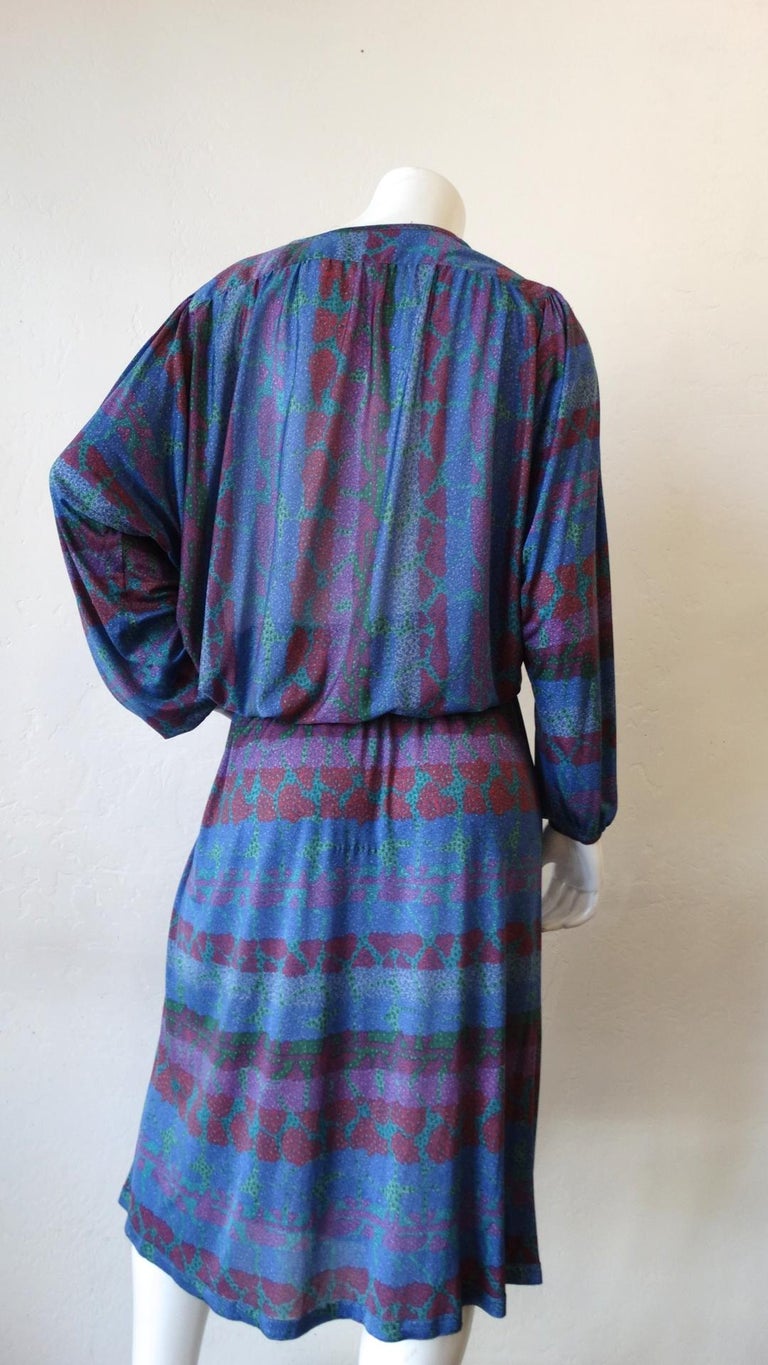 1970s Missoni Silk Abstract Dress For Sale at 1stDibs