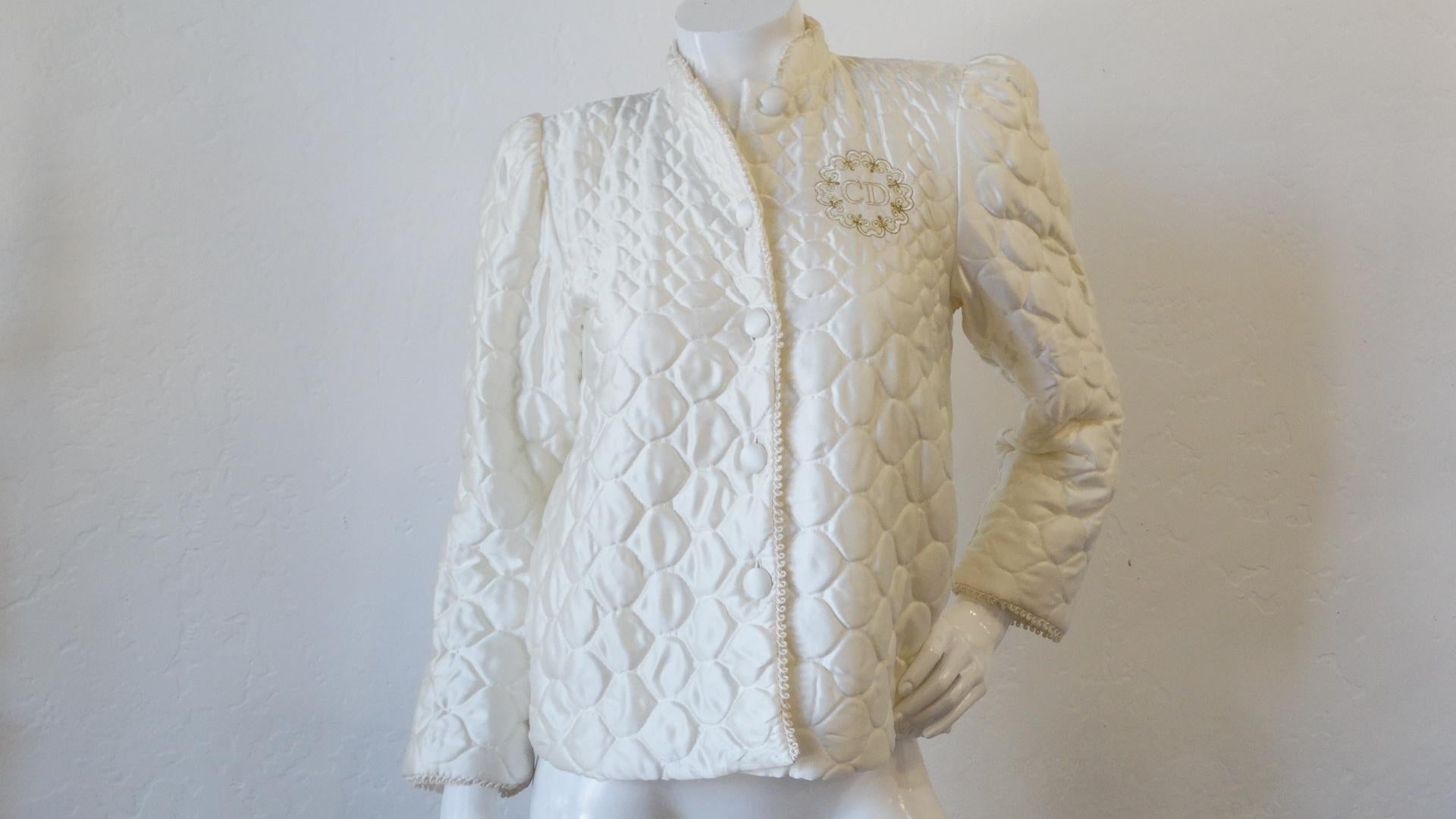 1980s Christian Dior Quilted Bed Jacket 7