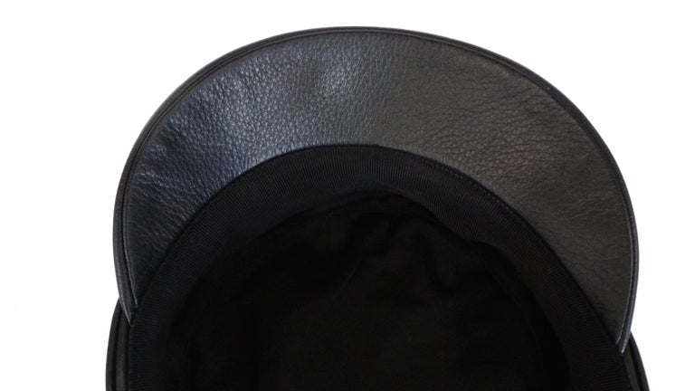 leather conductor hat