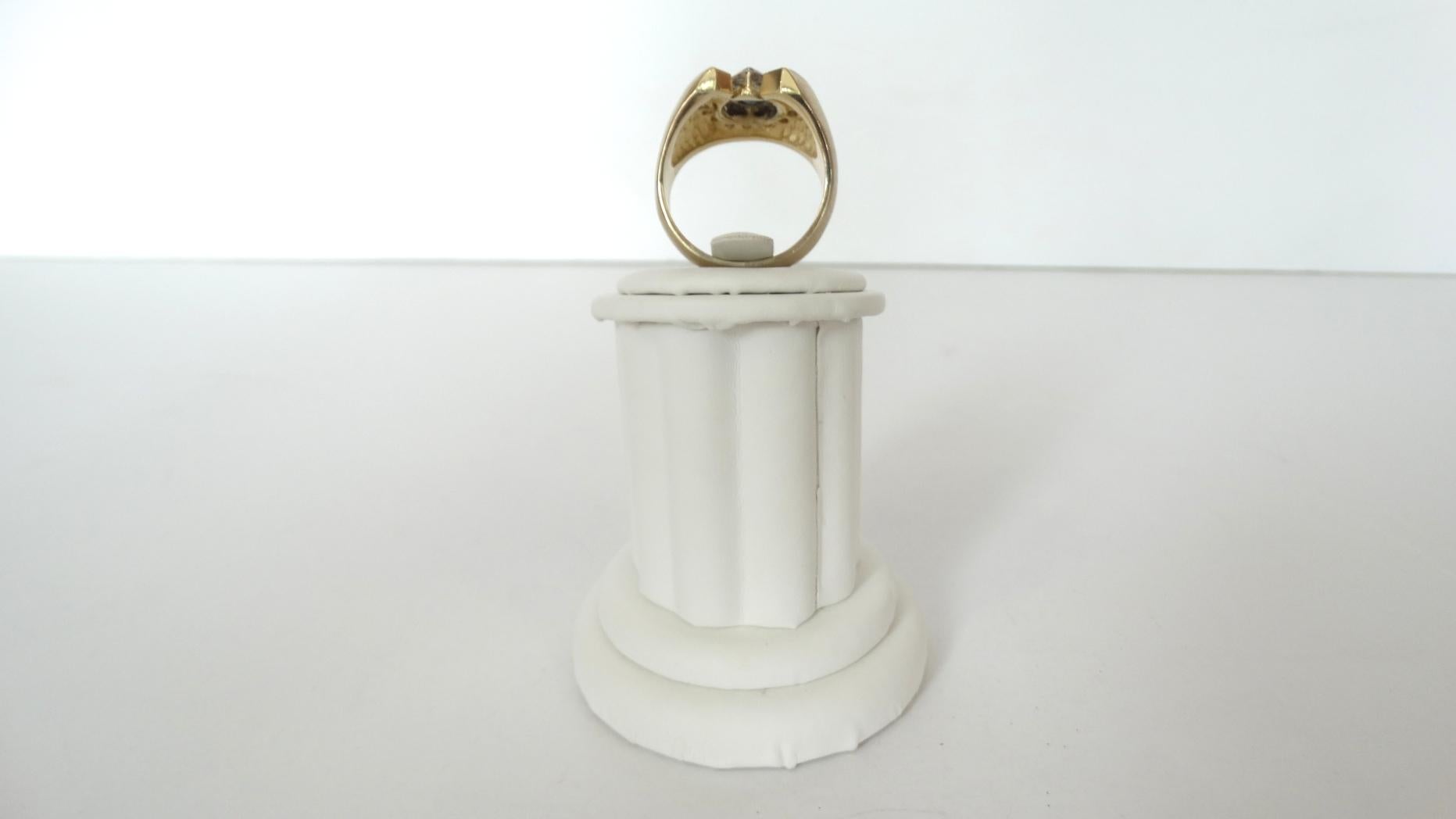 mens horseshoe ring with diamonds