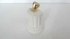 14K Gold Diamond and Ruby Playboy Bunny Mens Signet Ring