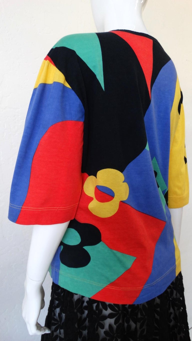 1990s Yves Saint Laurent Abstract Color Block T-Shirt at 1stDibs ...