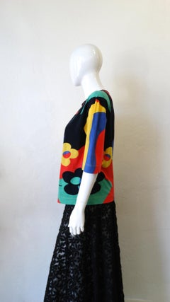 1990s Yves Saint Laurent Abstract Color Block T-Shirt