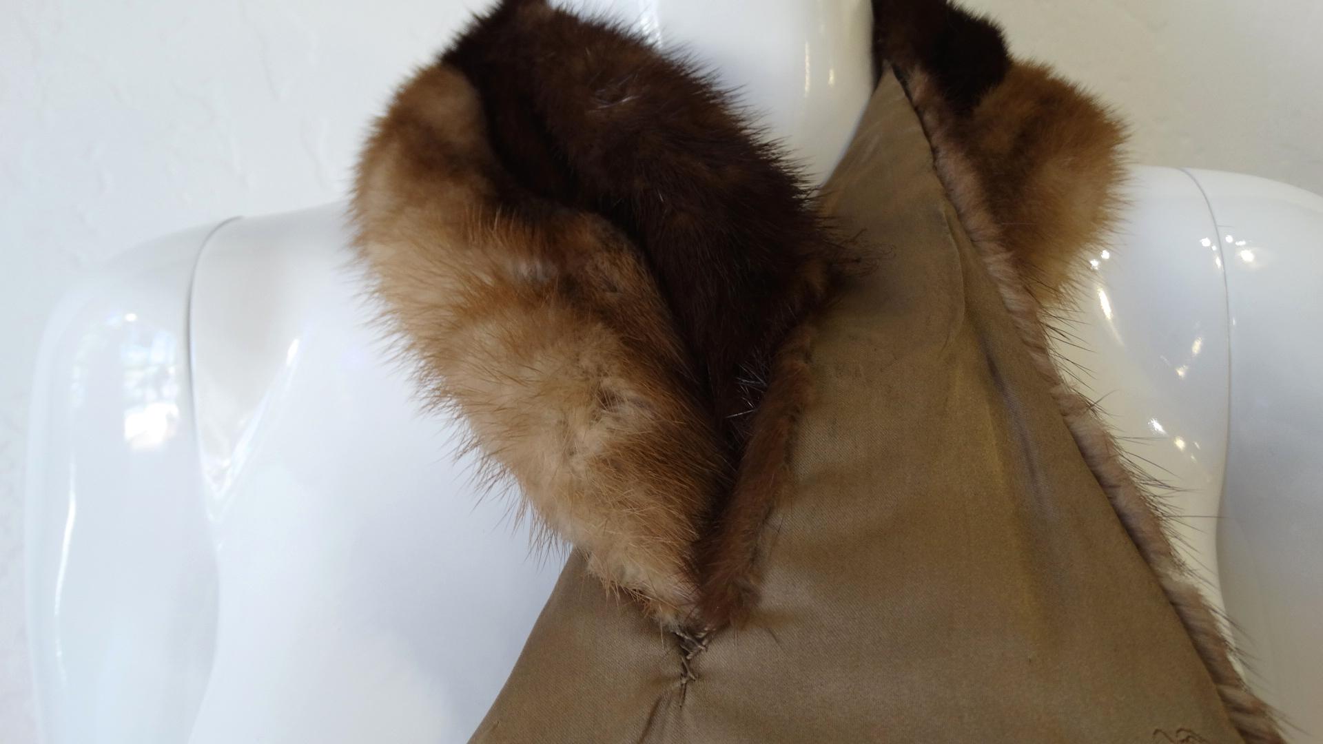 1950s Hubert de Givenchy Two-Tone Mink Fur Stole 1