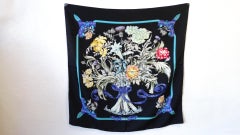 1972 Rare Hermes Regina Silk Scarf