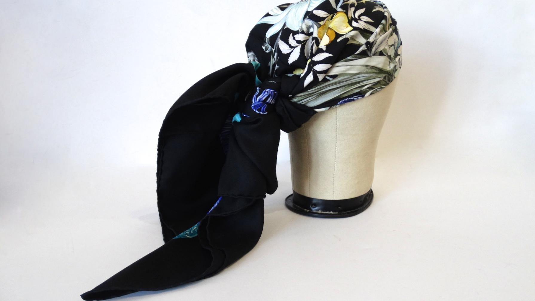 1972 Rare Hermes Regina Silk Scarf 1