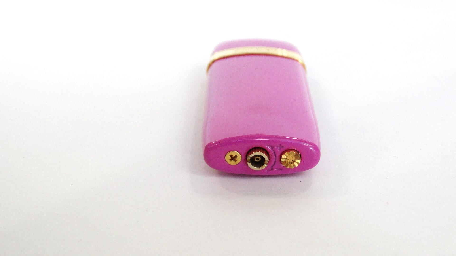 Women's or Men's Rare 1960s Yves Saint Laurent Mini Louisiane Pink Lighter 