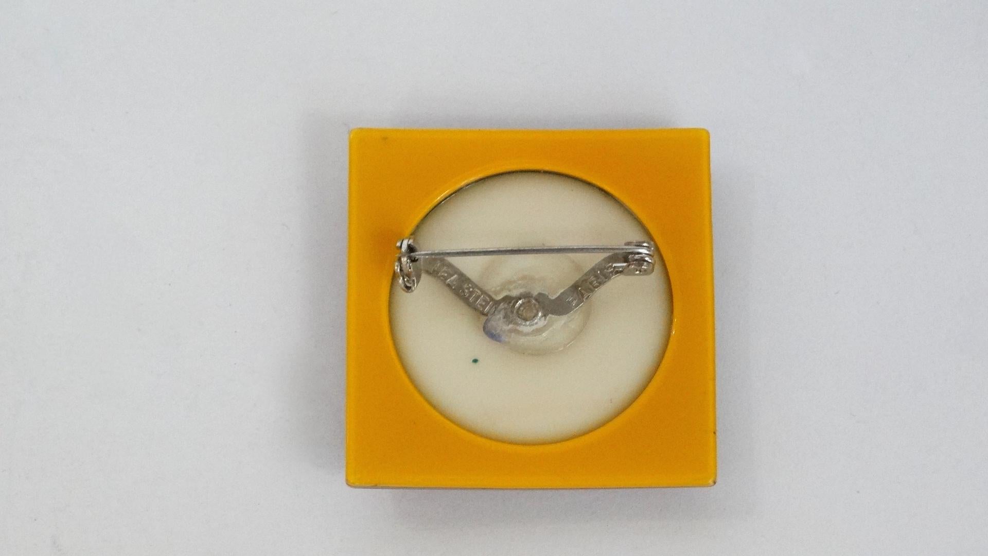 1970s Lea Stein Cockatoo Brooch In Good Condition In Scottsdale, AZ